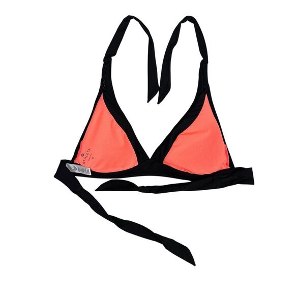 Athleta Shirrendipity Halter Bikini Top size Small Black - Picture 3 of 7